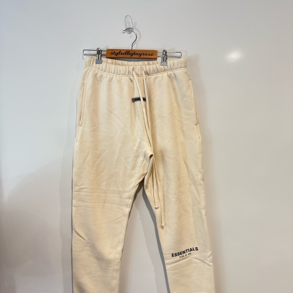 Essentials Fear of God Men's Casual Jogger Sweatpants Pants - Cream - Picture 3 of 6